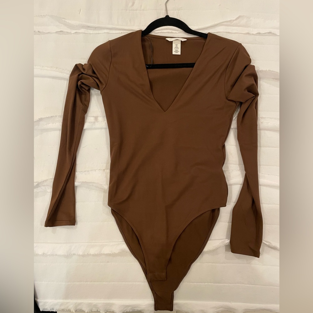 Set - brown and black long sleeve body suit